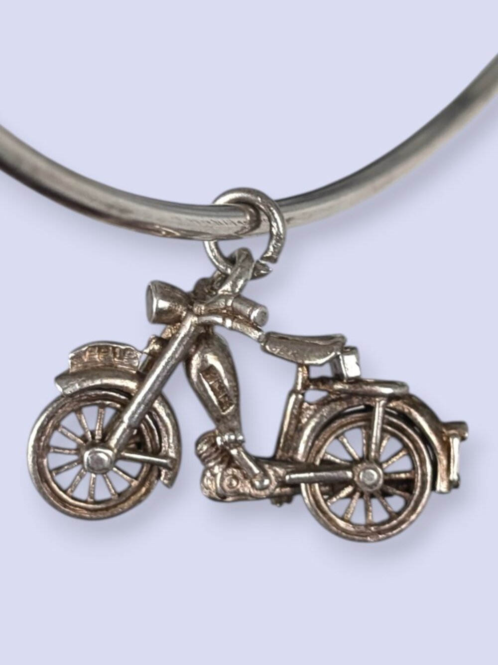 Vintage 1968 Sterling Silver Motorbike Charm
